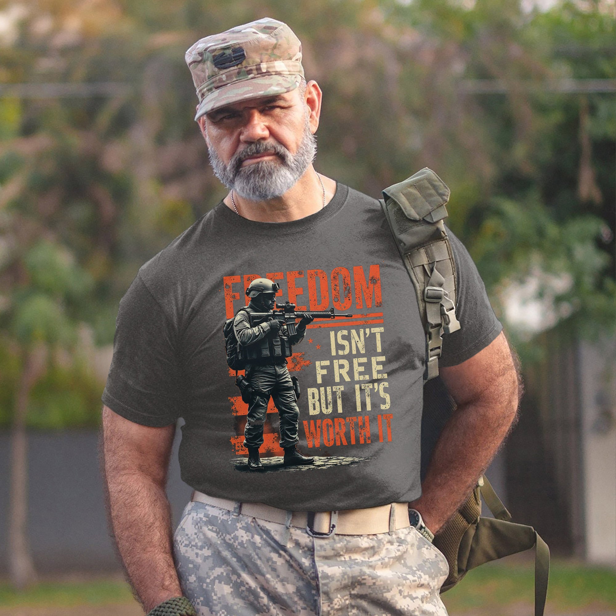 Freedom Isn’t Free but It’s Worth It US Military Veteran Patriotic Tribute T-Shirt