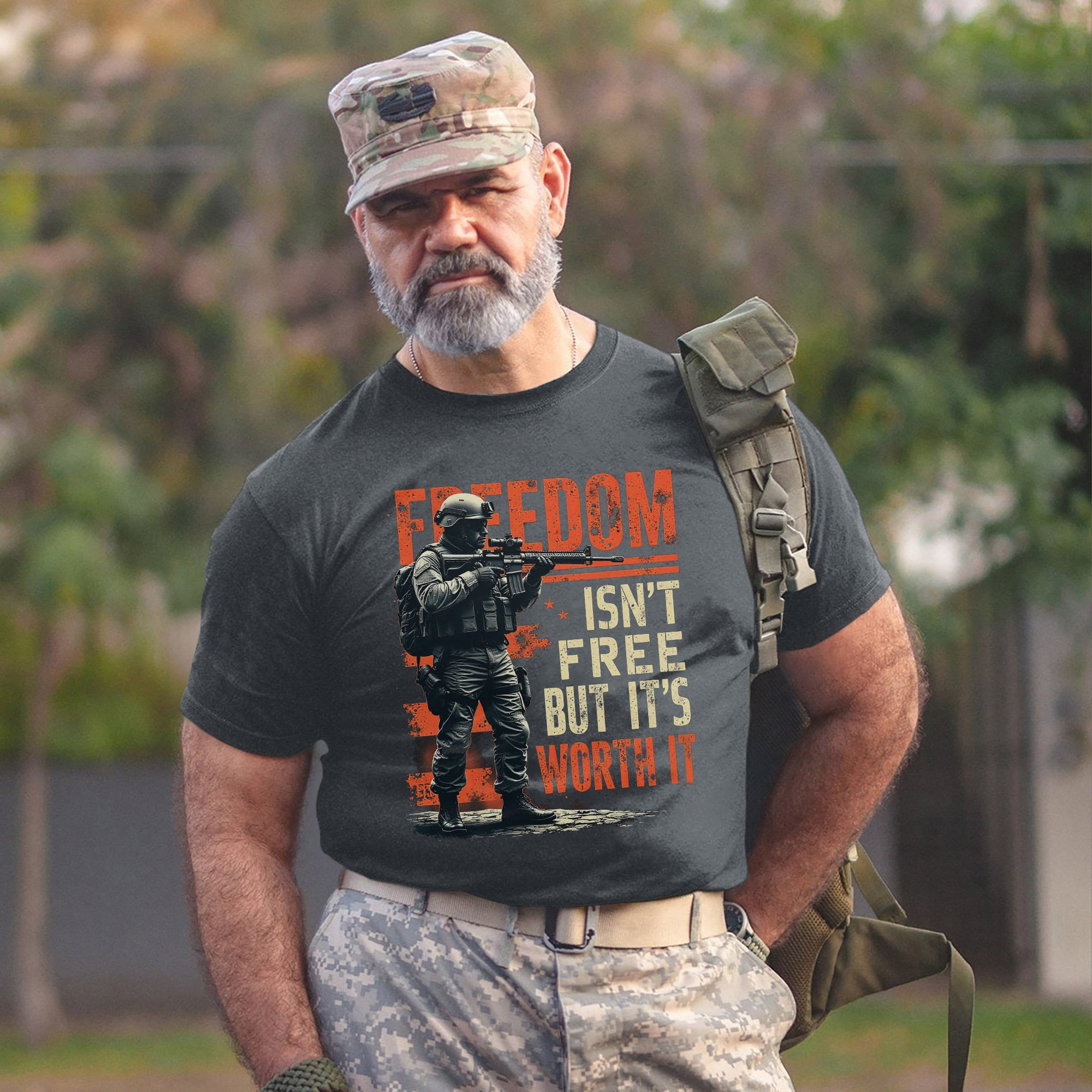 Freedom Isn’t Free but It’s Worth It US Military Veteran Patriotic Tribute T-Shirt