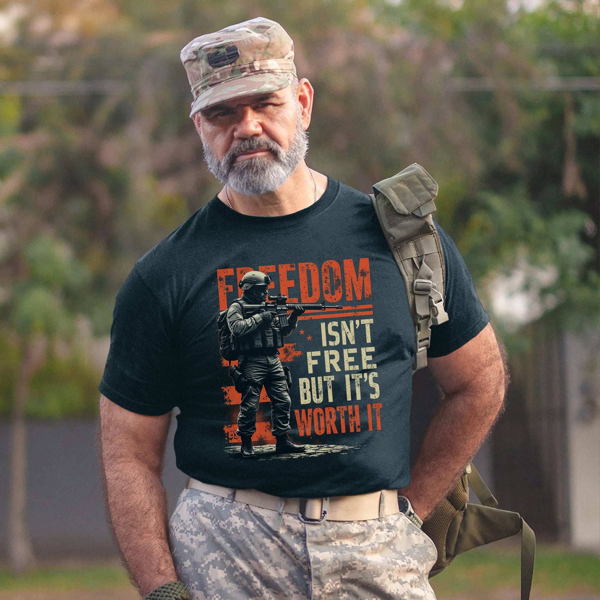 Freedom Isn’t Free but It’s Worth It US Military Veteran Patriotic Tribute T-Shirt