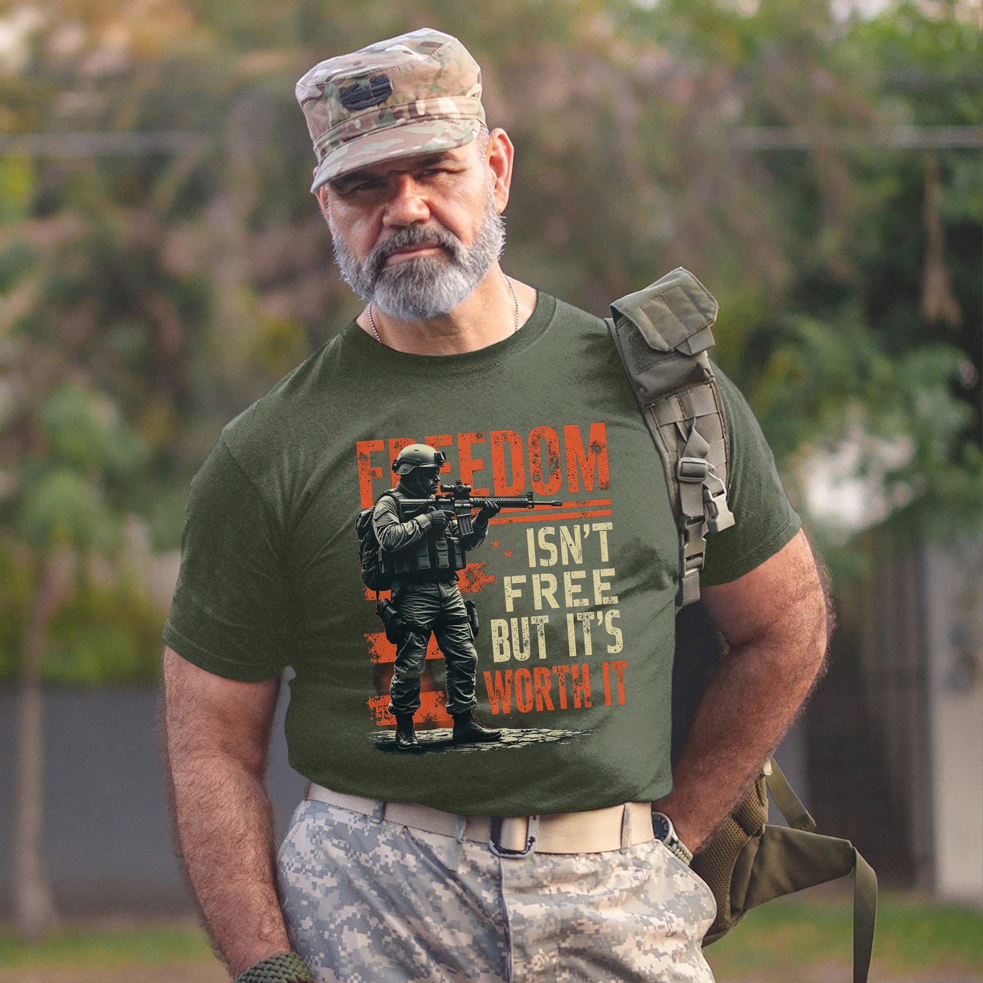 Freedom Isn’t Free but It’s Worth It US Military Veteran Patriotic Tribute T-Shirt