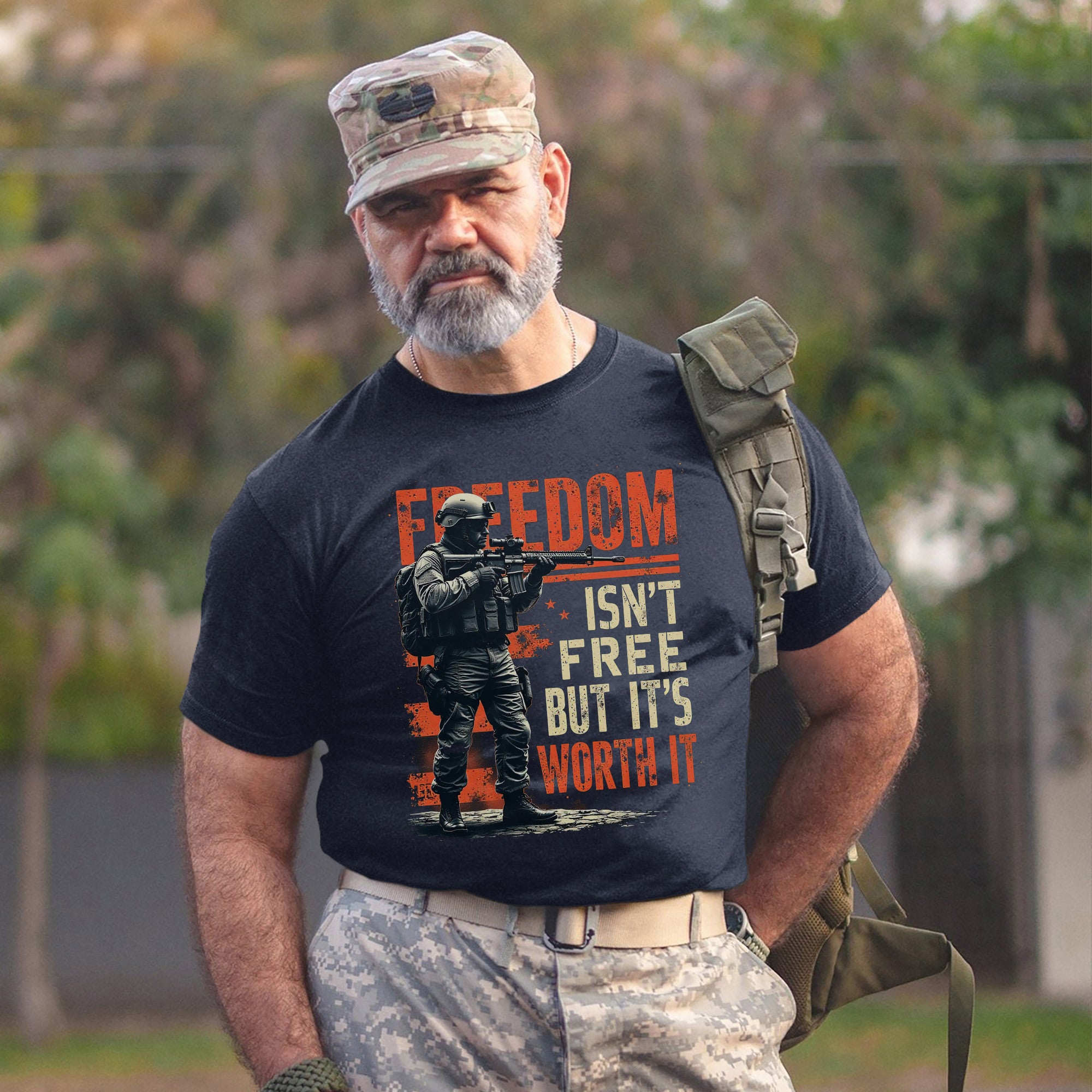 Freedom Isn’t Free but It’s Worth It US Military Veteran Patriotic Tribute T-Shirt