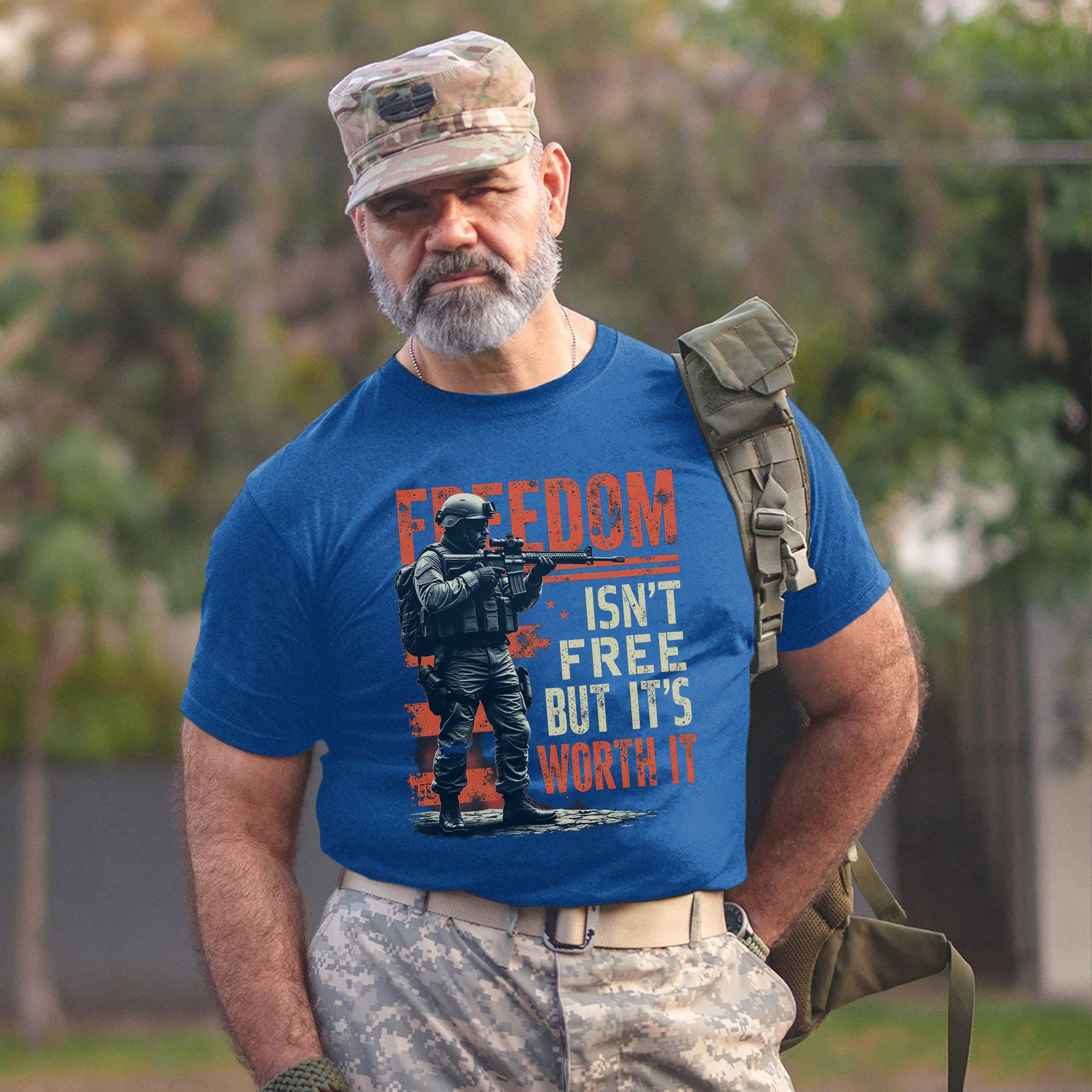 Freedom Isn’t Free but It’s Worth It US Military Veteran Patriotic Tribute T-Shirt