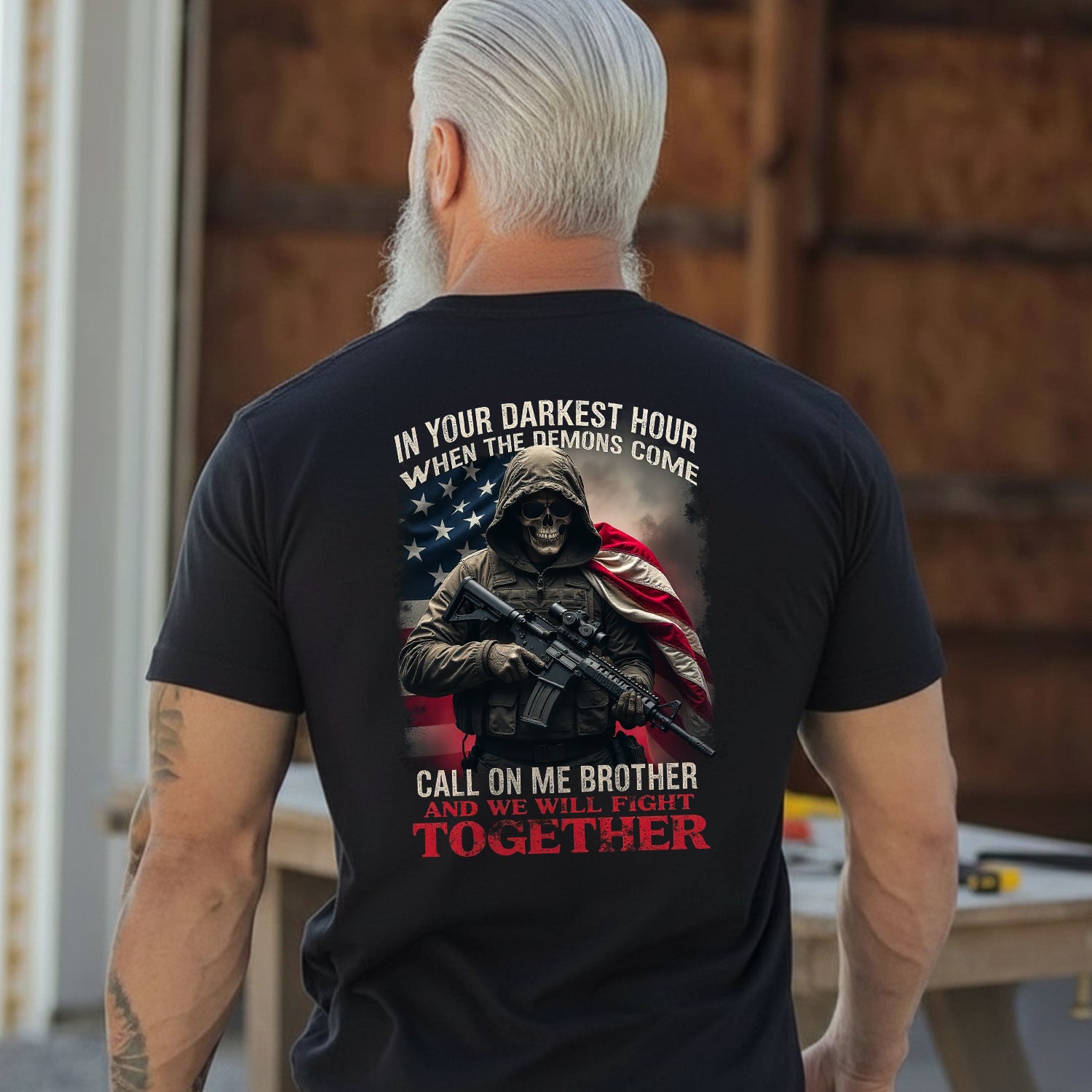 In Your Darkest Hour When the Demons Come T-Shirt Secondary image