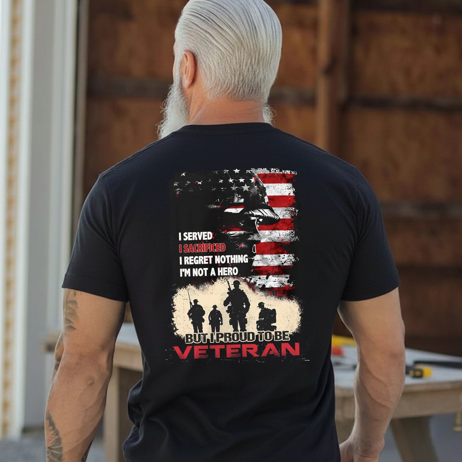 I Served I Sacrificed I Regret Nothing I’m T-Shirt Secondary image