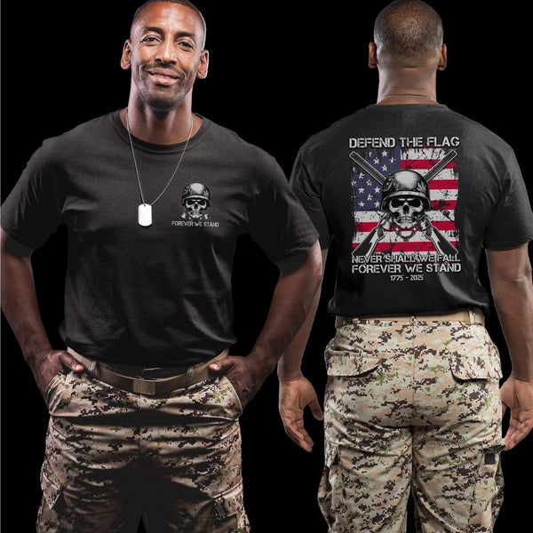 Defend the Flag Never Shall We Fall T-Shirt