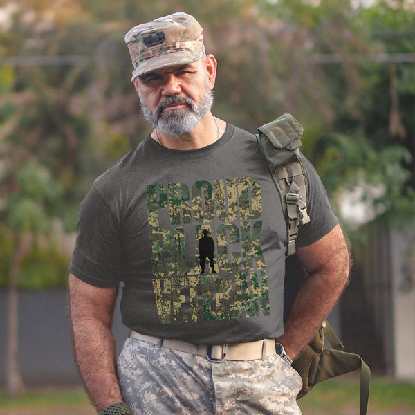 Proud Black Veteran US Military Service T-Shirt