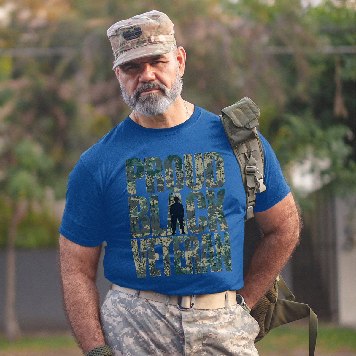 Proud Black Veteran US Military Service T-Shirt