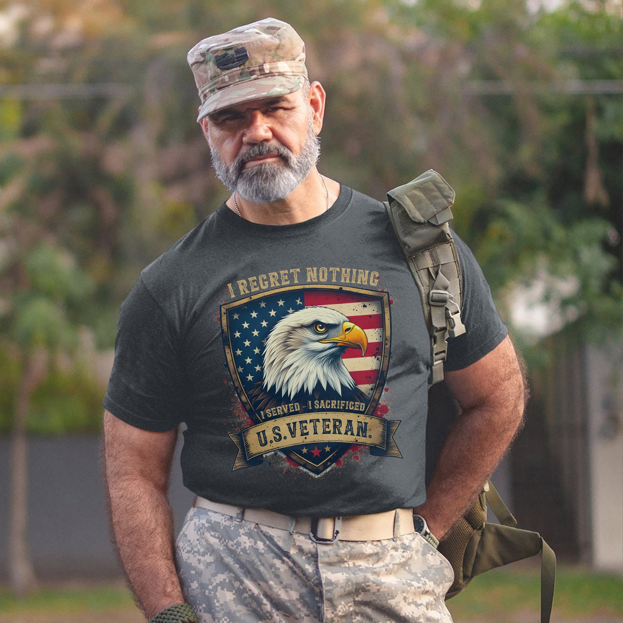 I Regret Nothing I Served I Sacrificed US Military Veteran Tribute T-Shirt