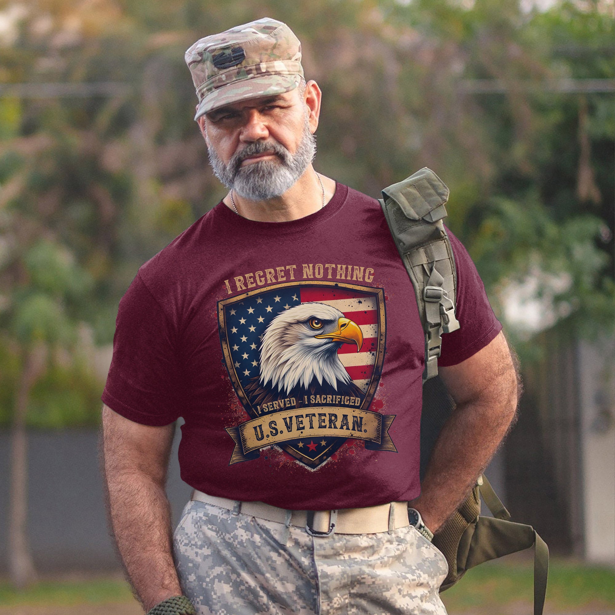 I Regret Nothing I Served I Sacrificed US Military Veteran Tribute T-Shirt