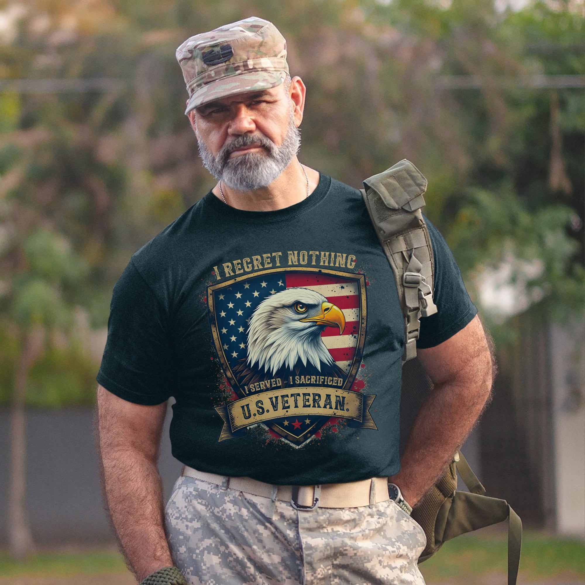 I Regret Nothing I Served I Sacrificed US Military Veteran Tribute T-Shirt
