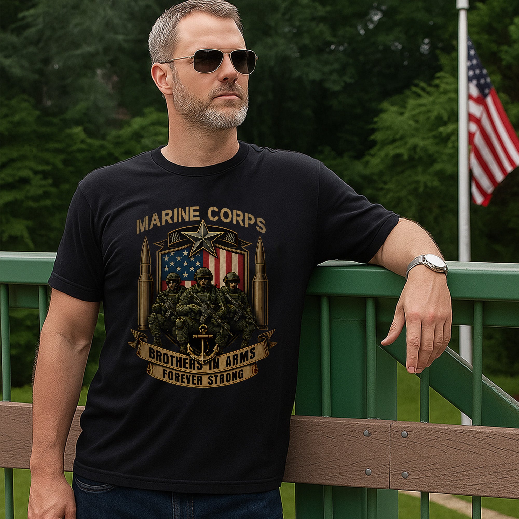 Brothers in Arms Forever Strong Unbreakable Bond Forged Through Service Sacrifice and Honor T-Shirt