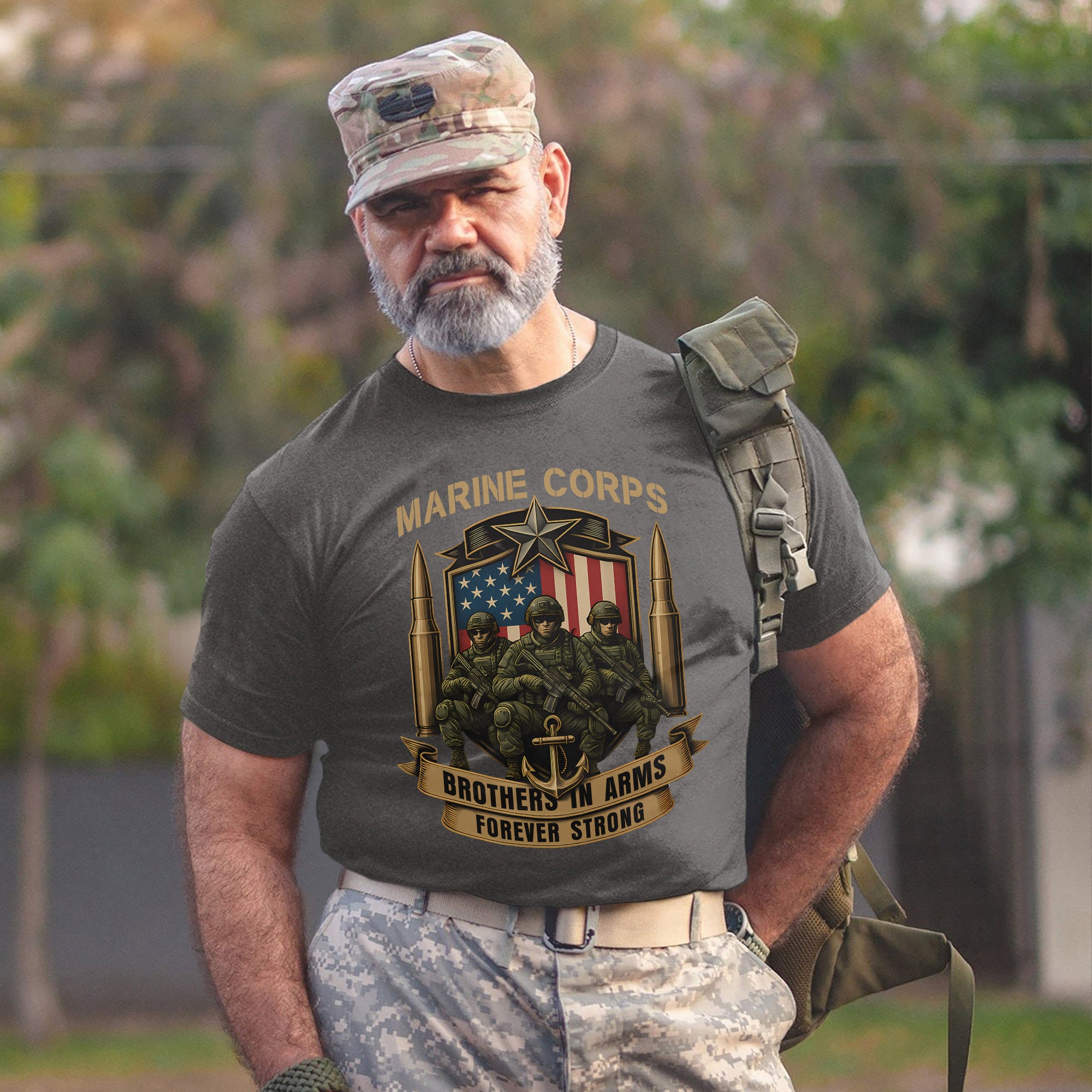 Brothers in Arms Forever Strong Unbreakable Bond Forged Through Service Sacrifice and Honor T-Shirt