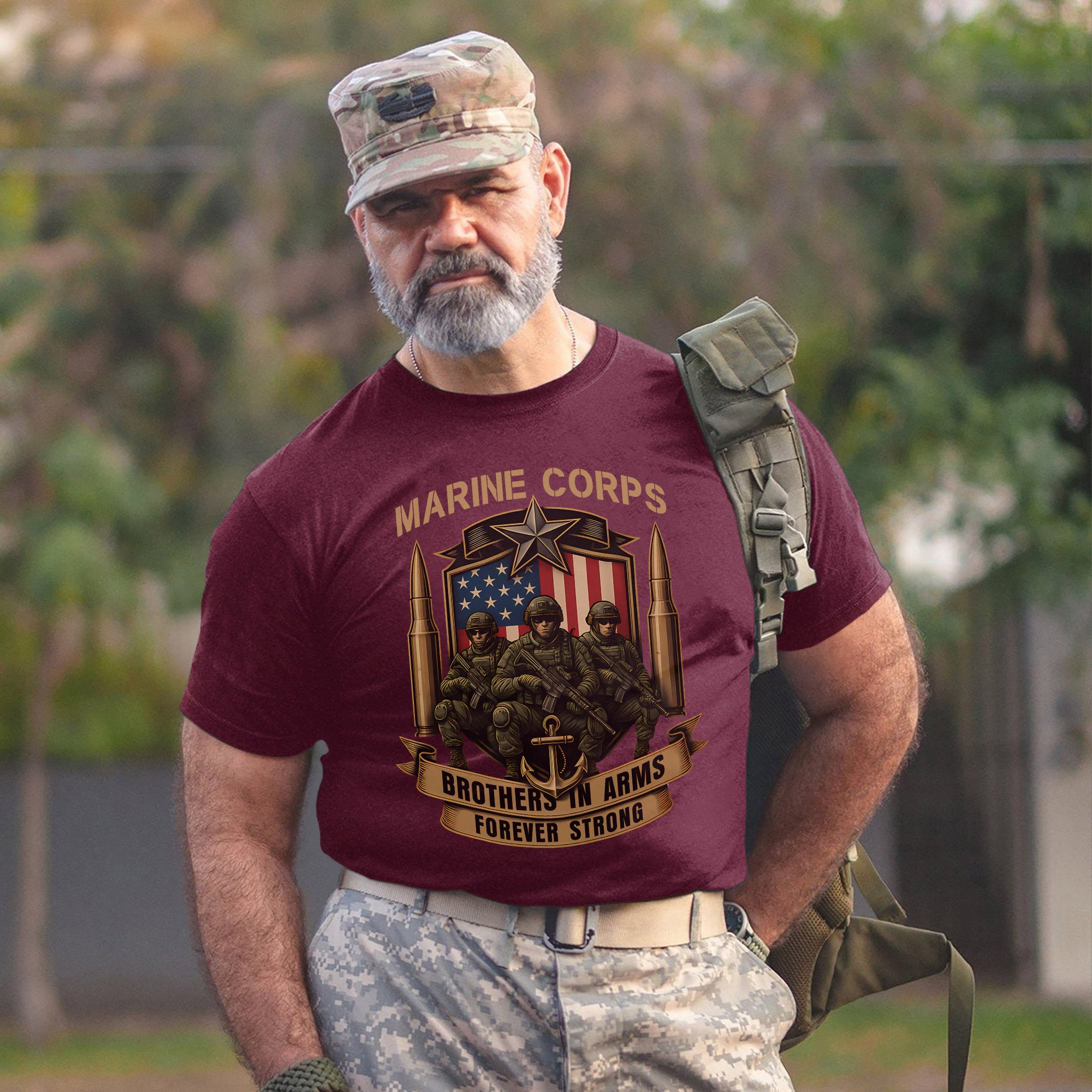 Brothers in Arms Forever Strong Unbreakable Bond Forged Through Service Sacrifice and Honor T-Shirt