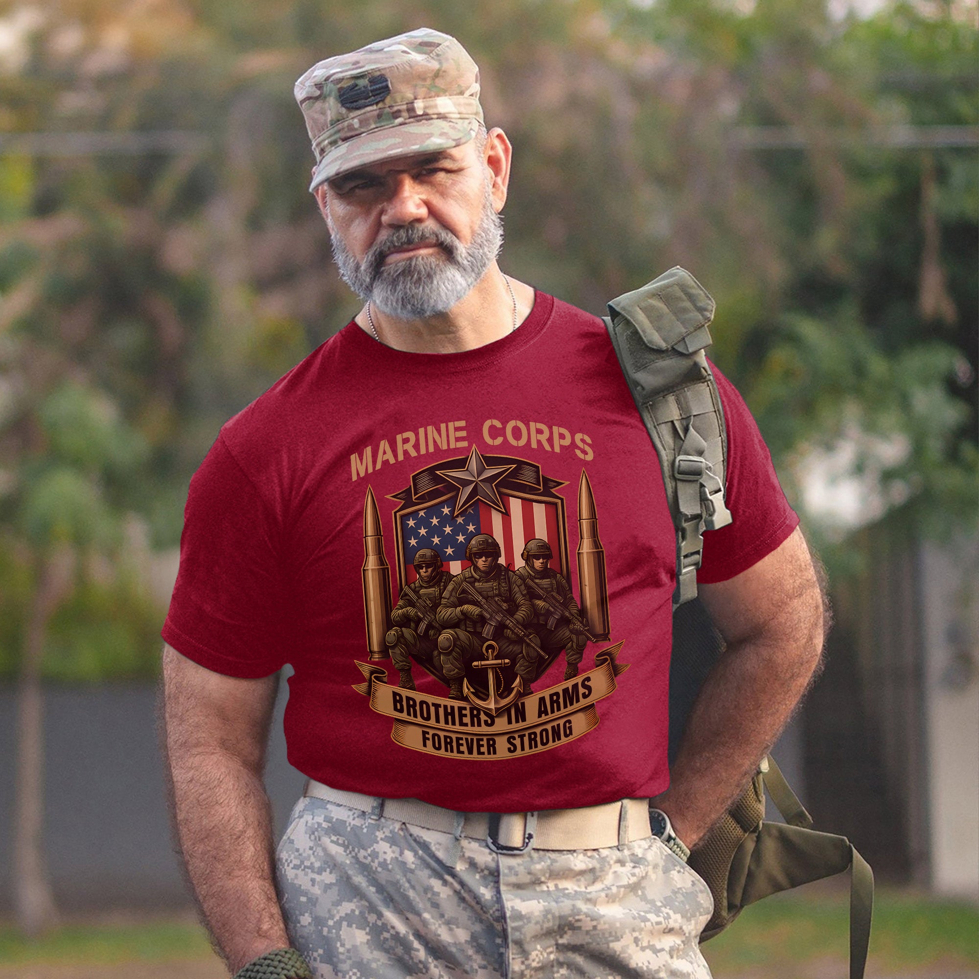 Brothers in Arms Forever Strong Unbreakable Bond Forged Through Service Sacrifice and Honor T-Shirt