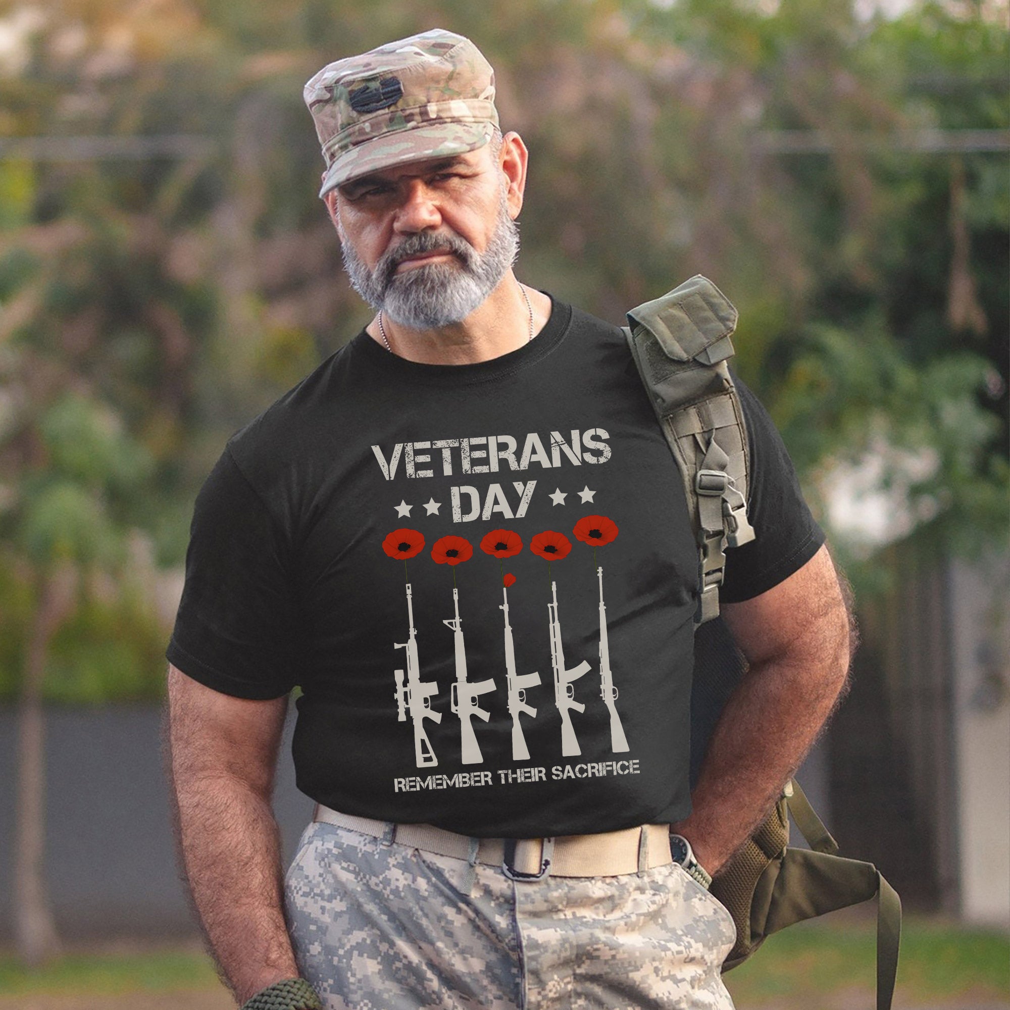 Remember Their Sacrifice Veteran Day US Military Patriotic Tribute T-Shirt