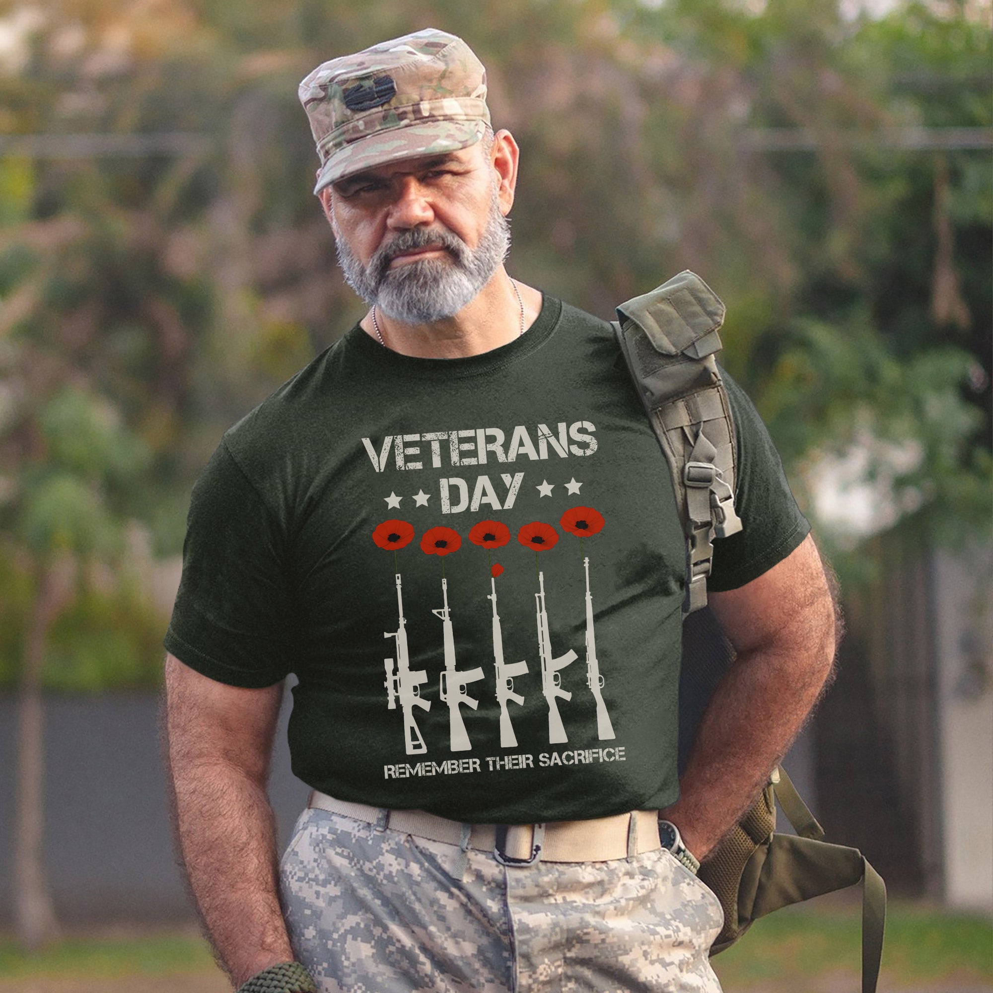 Remember Their Sacrifice Veteran Day US Military Patriotic Tribute T-Shirt