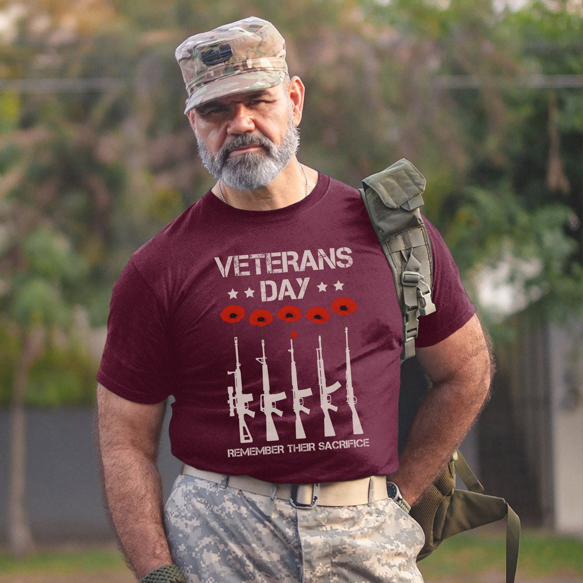 Remember Their Sacrifice Veteran Day US Military Patriotic Tribute T-Shirt