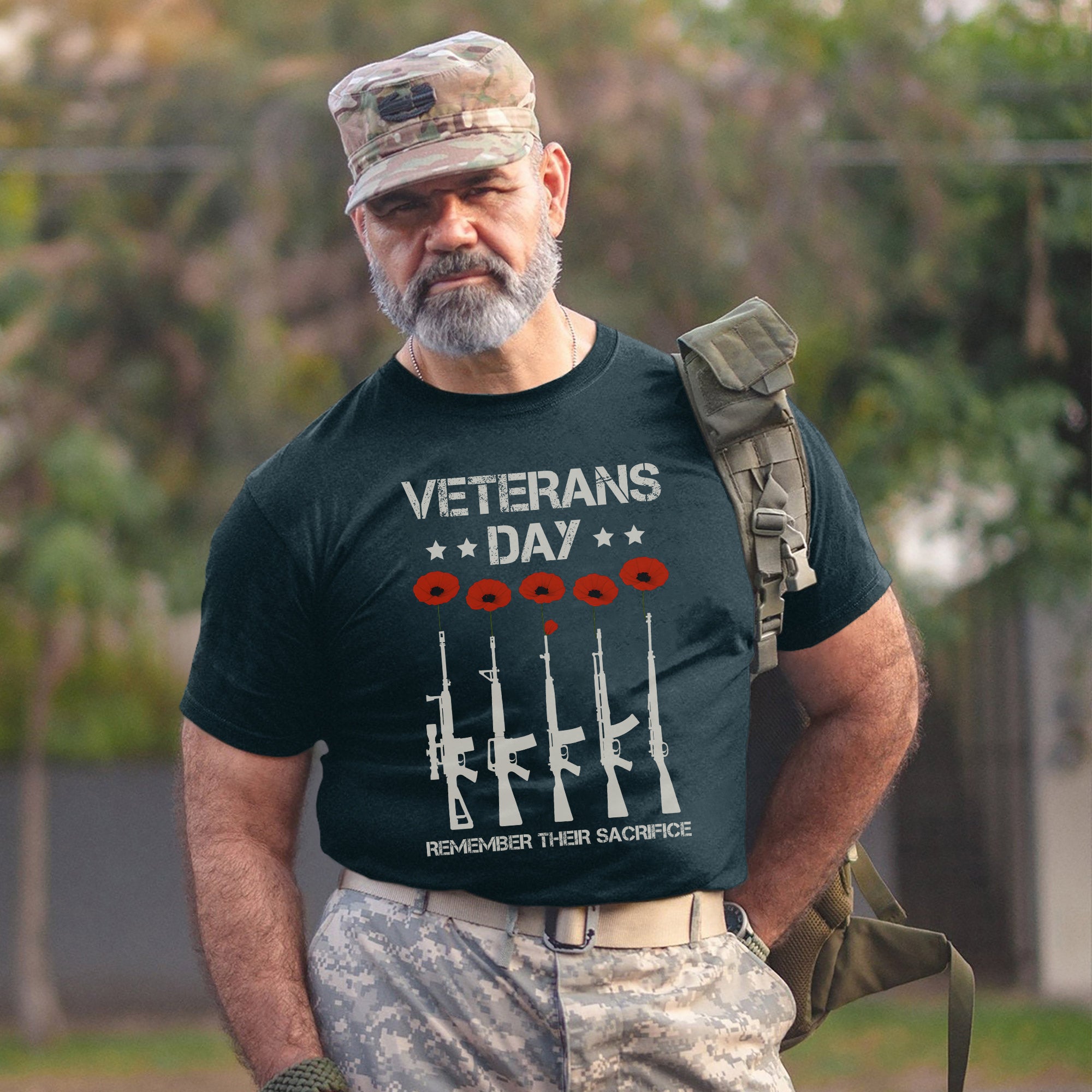 Remember Their Sacrifice Veteran Day US Military Patriotic Tribute T-Shirt