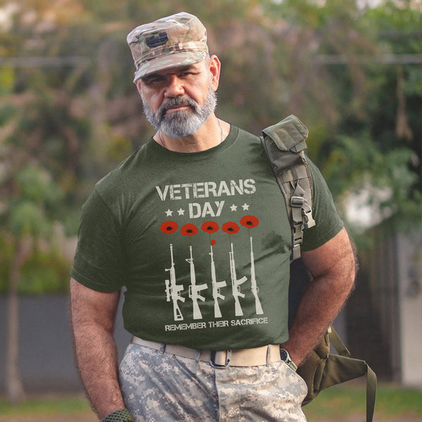 Remember Their Sacrifice Veteran Day US T-Shirt