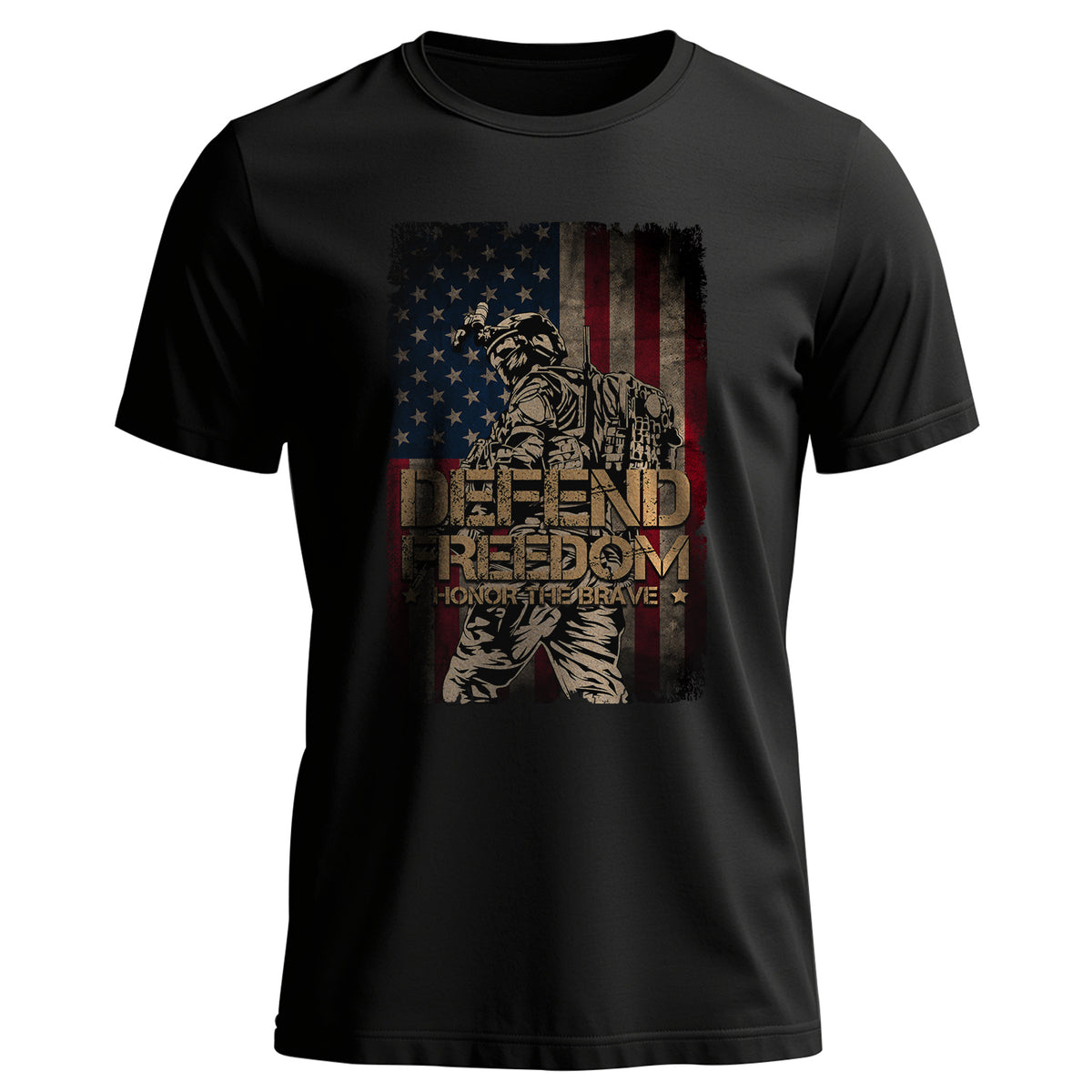 Defend Freedom Honor the Brave US Military T-Shirt Main image