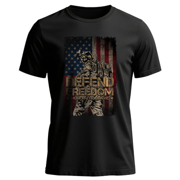 Defend Freedom Honor the Brave US Military T-Shirt