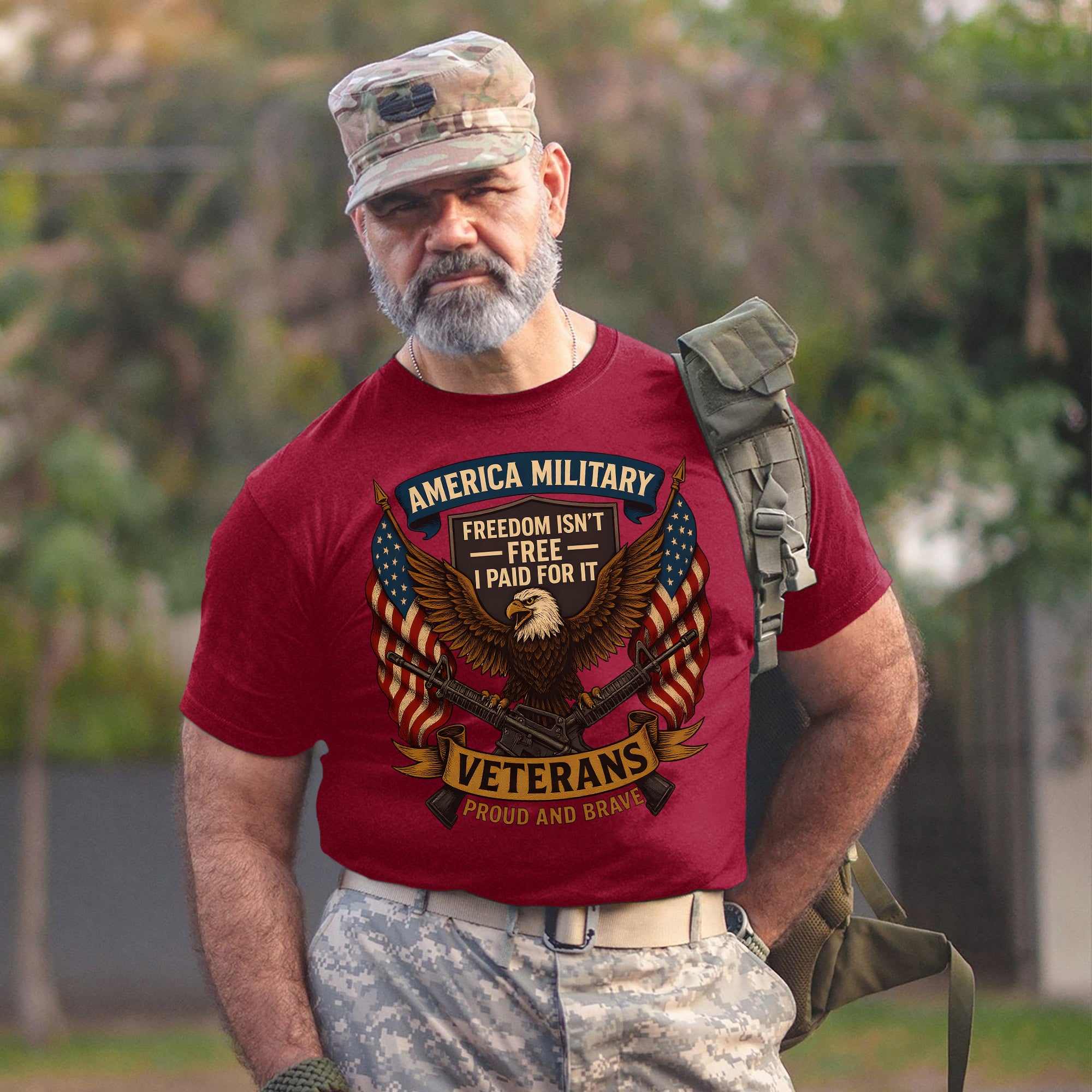 America Military Freedom Isn’t Free I Paid for It Veterans Standing Proud and Brave Forever T-Shirt