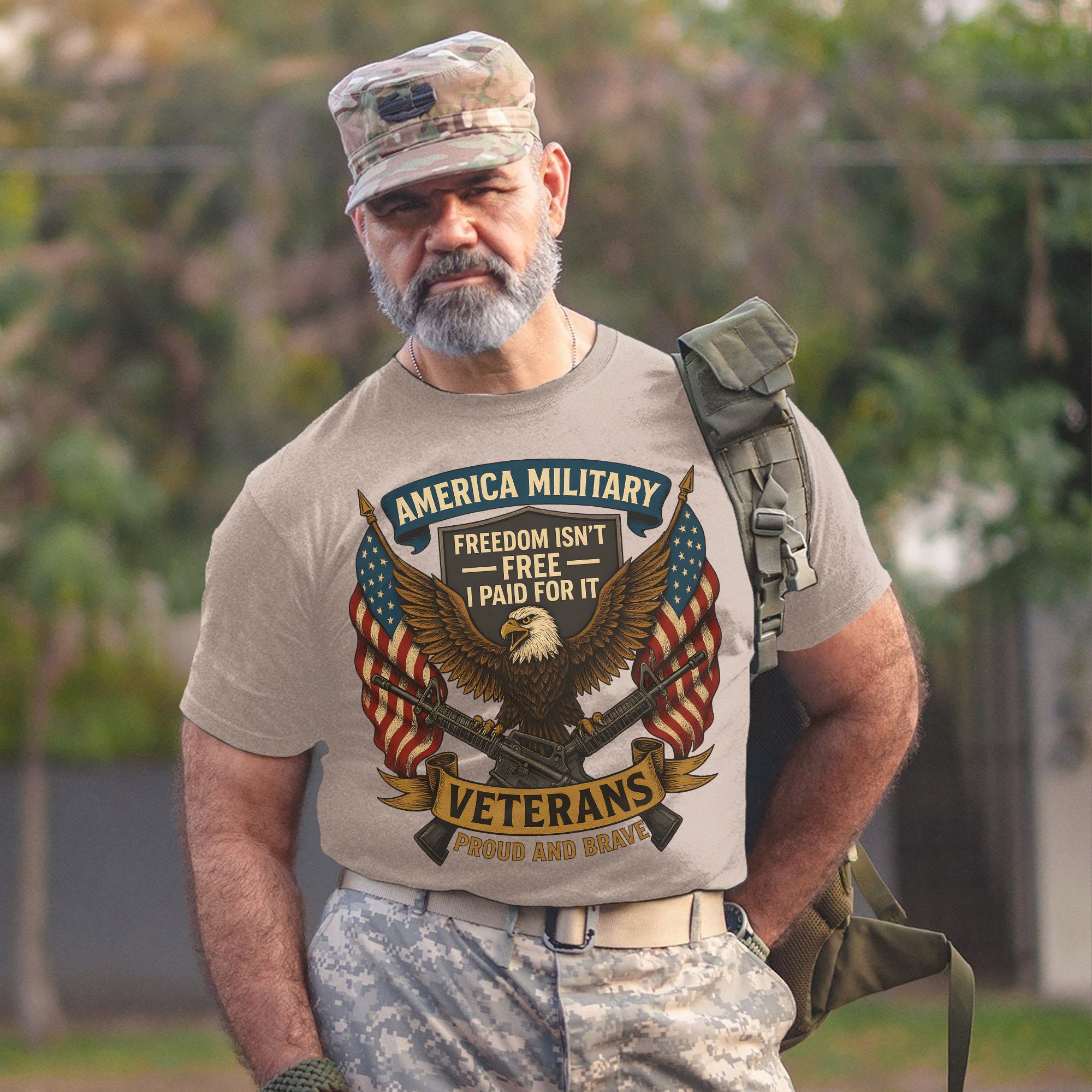 America Military Freedom Isn’t Free I Paid for It Veterans Standing Proud and Brave Forever T-Shirt