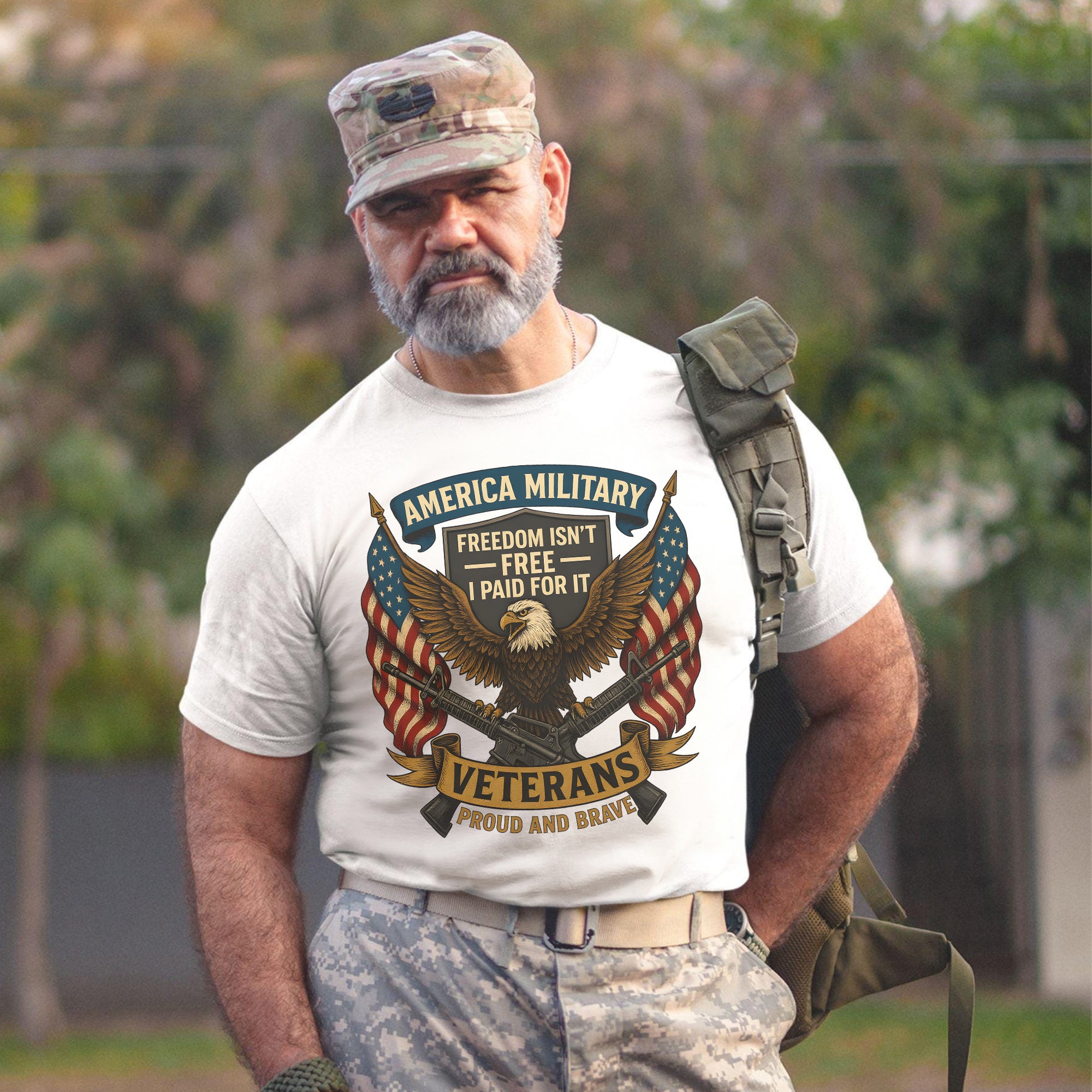America Military Freedom Isn’t Free I Paid for It Veterans Standing Proud and Brave Forever T-Shirt