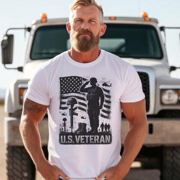 US Veterans Patriotic Military Honor and Service Tribute T-Shirt