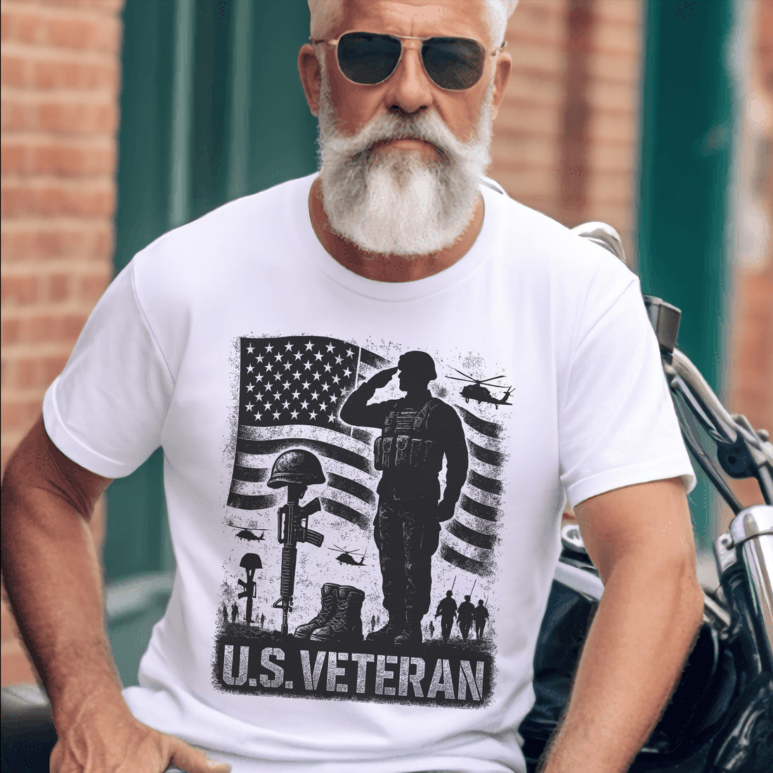 US Veterans Patriotic Military Honor and Service Tribute T-Shirt