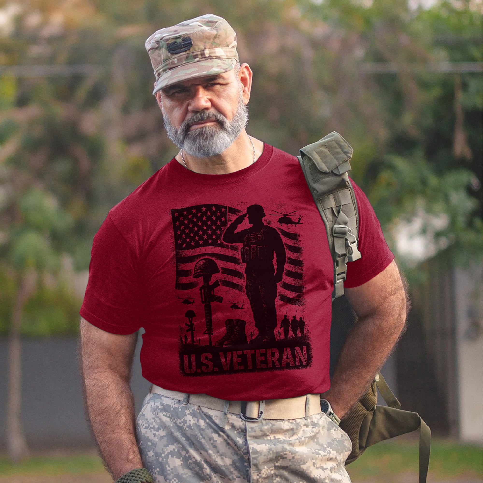 US Veterans Patriotic Military Honor and Service Tribute T-Shirt
