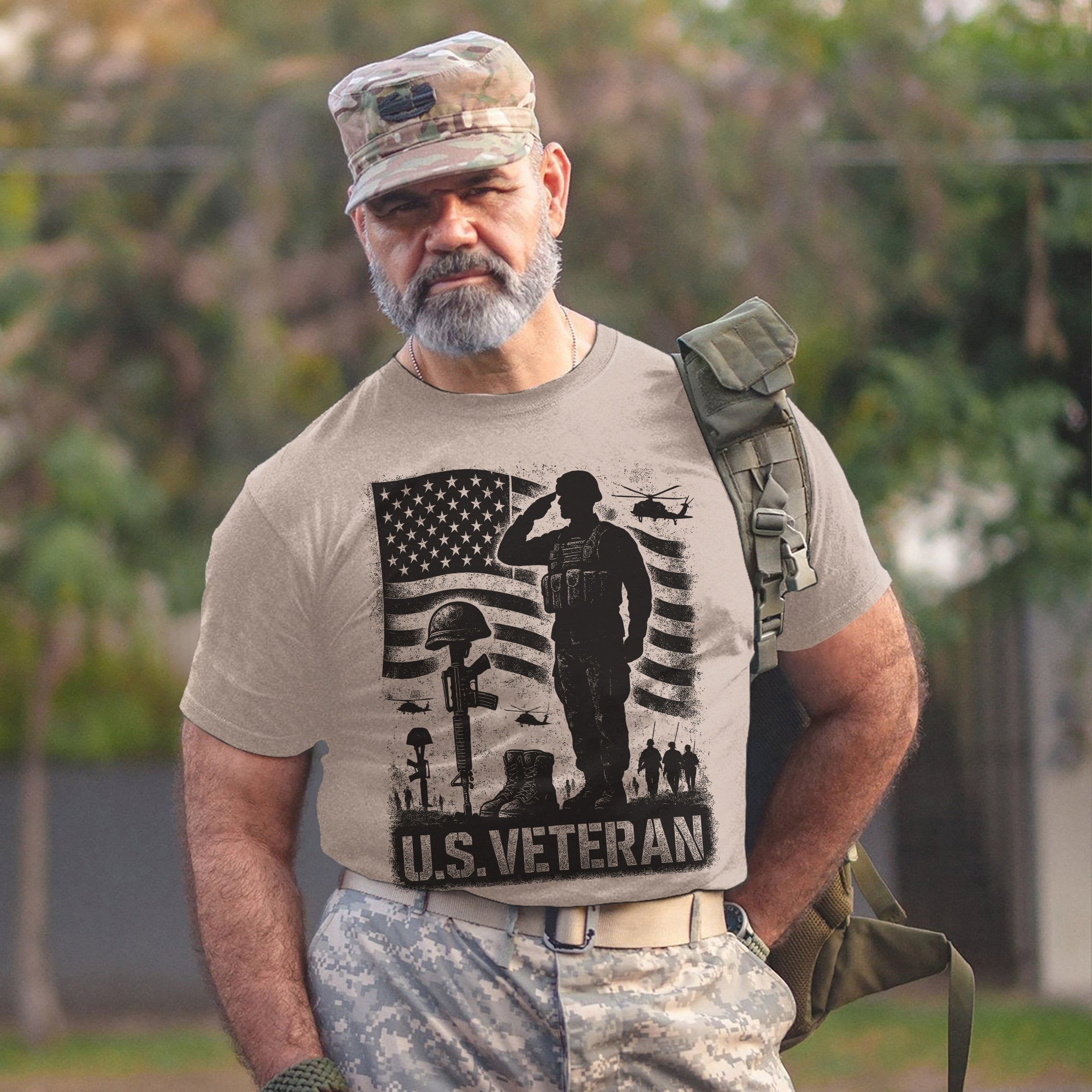US Veterans Patriotic Military Honor and Service Tribute T-Shirt