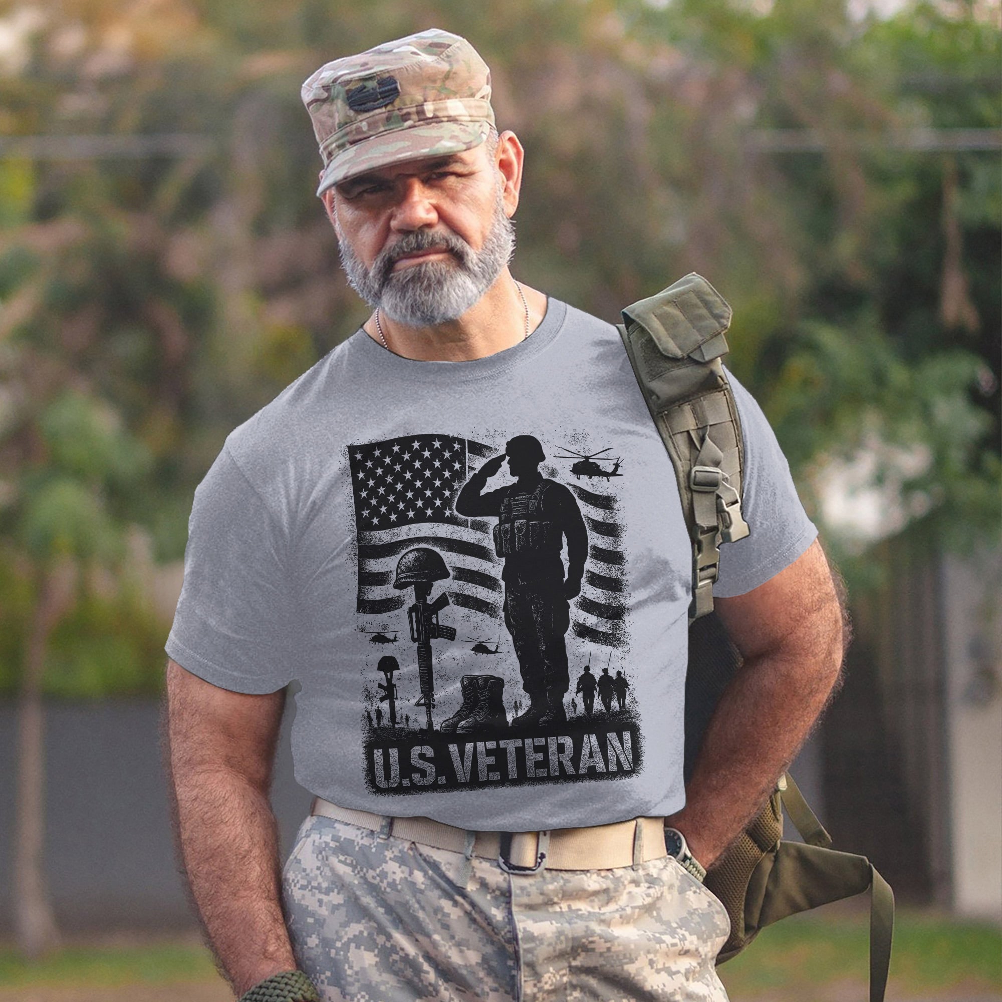 US Veterans Patriotic Military Honor and Service Tribute T-Shirt