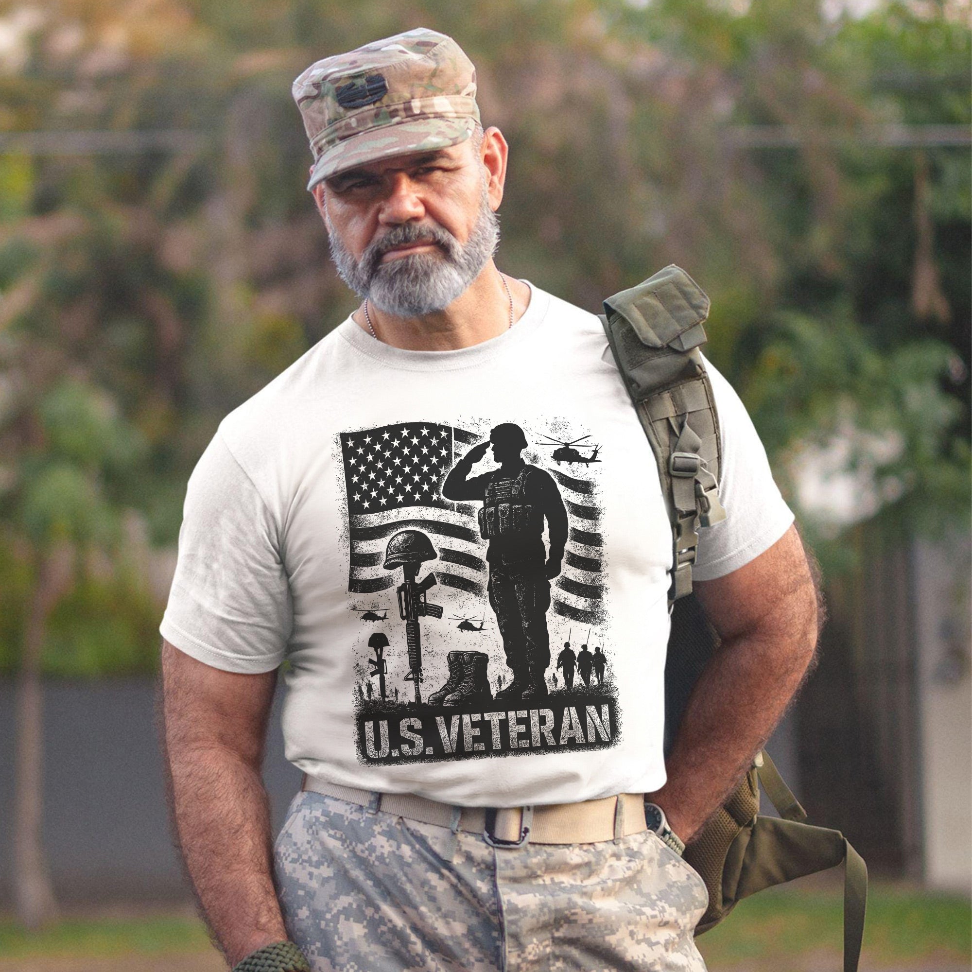 US Veterans Patriotic Military Honor and Service Tribute T-Shirt