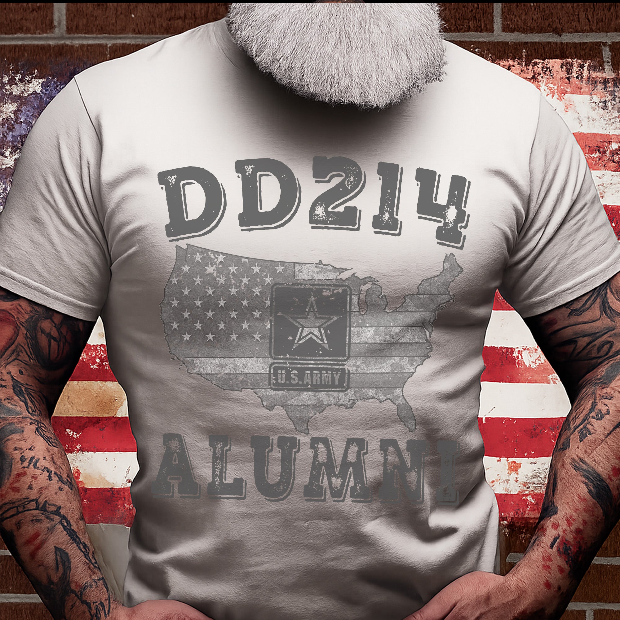 DD-214 Alumni US Military Veteran Patriotic Pride T-Shirt