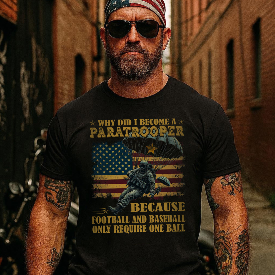 Why Did I Become a Paratrooper Because Football and Baseball Only Require US Military Veteran T-Shirt