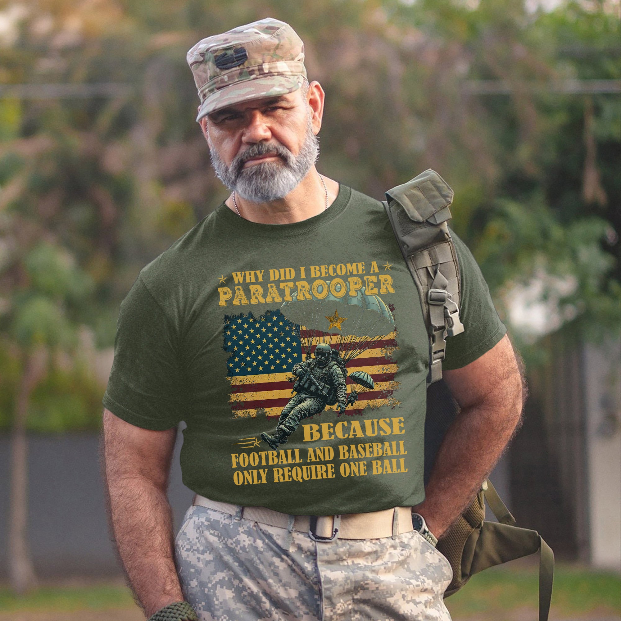 Why Did I Become a Paratrooper Because Football and Baseball Only Require US Military Veteran T-Shirt