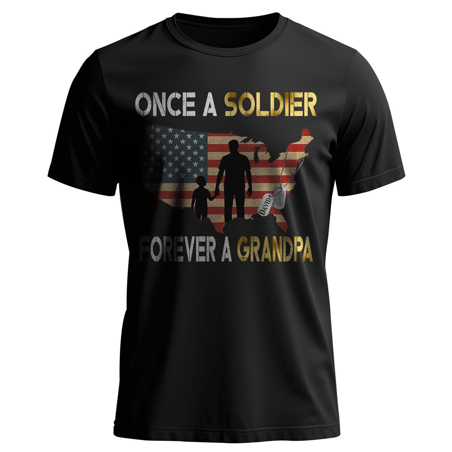 Once a Soldier Forever a Personalized T-Shirt