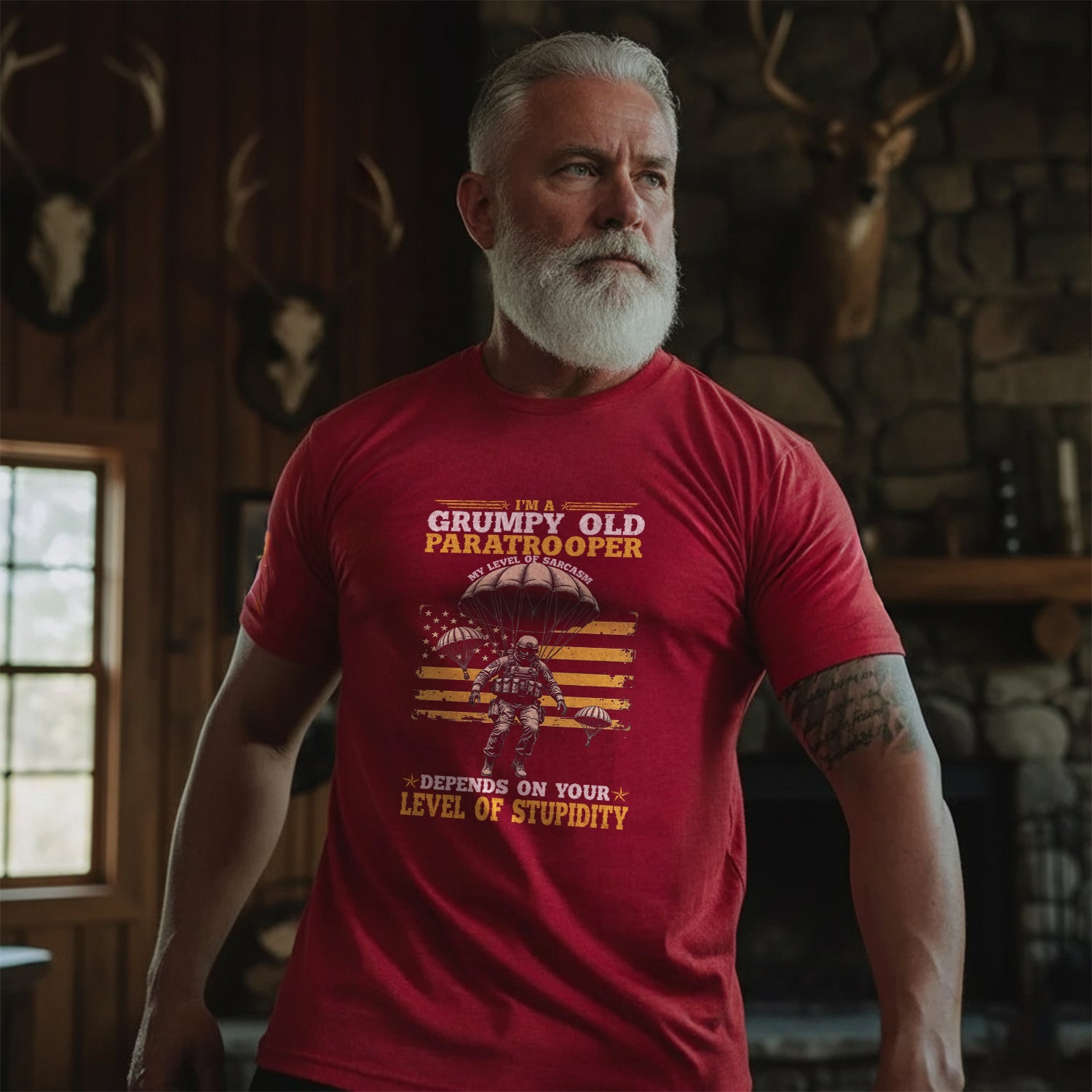 I’m a Grumpy Old Paratrooper My Sarcasm T-Shirt