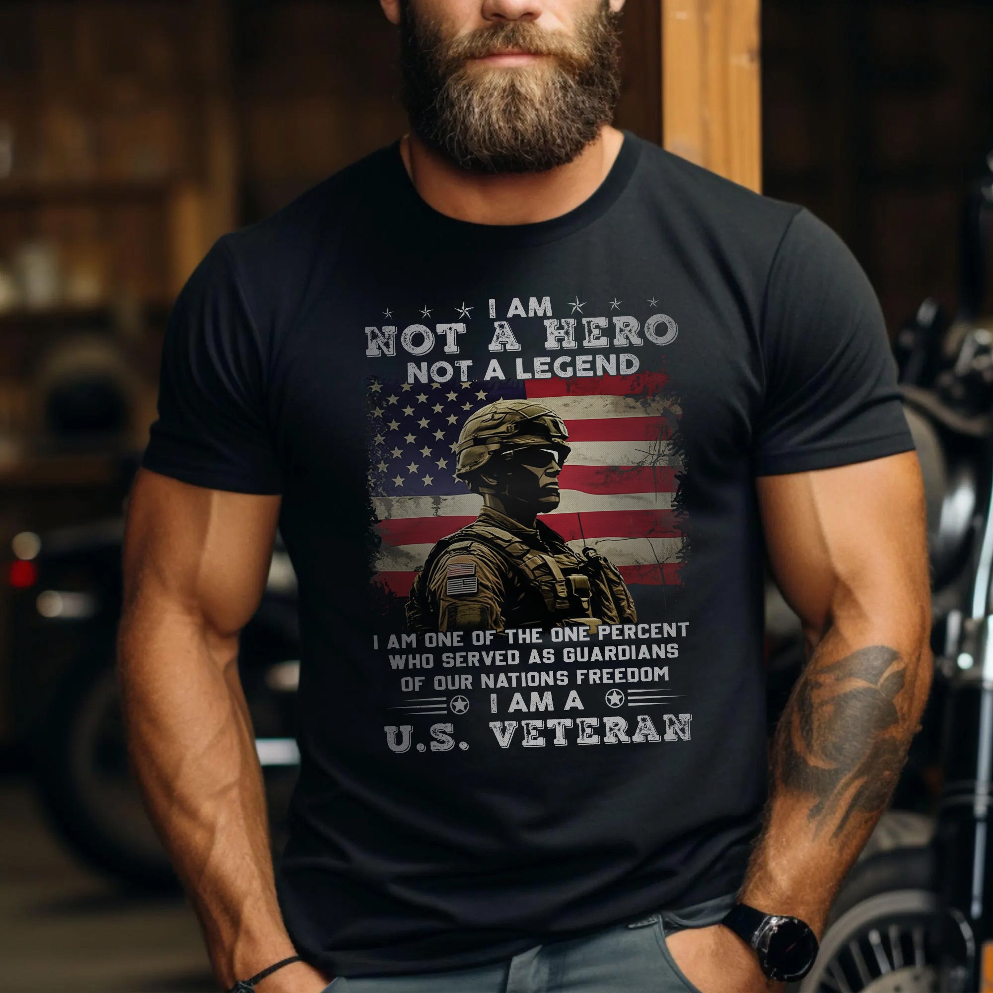 I Am Not a Hero Not a Legend I Am One of the One Percent Who Served I Am a US Veteran T-Shirt