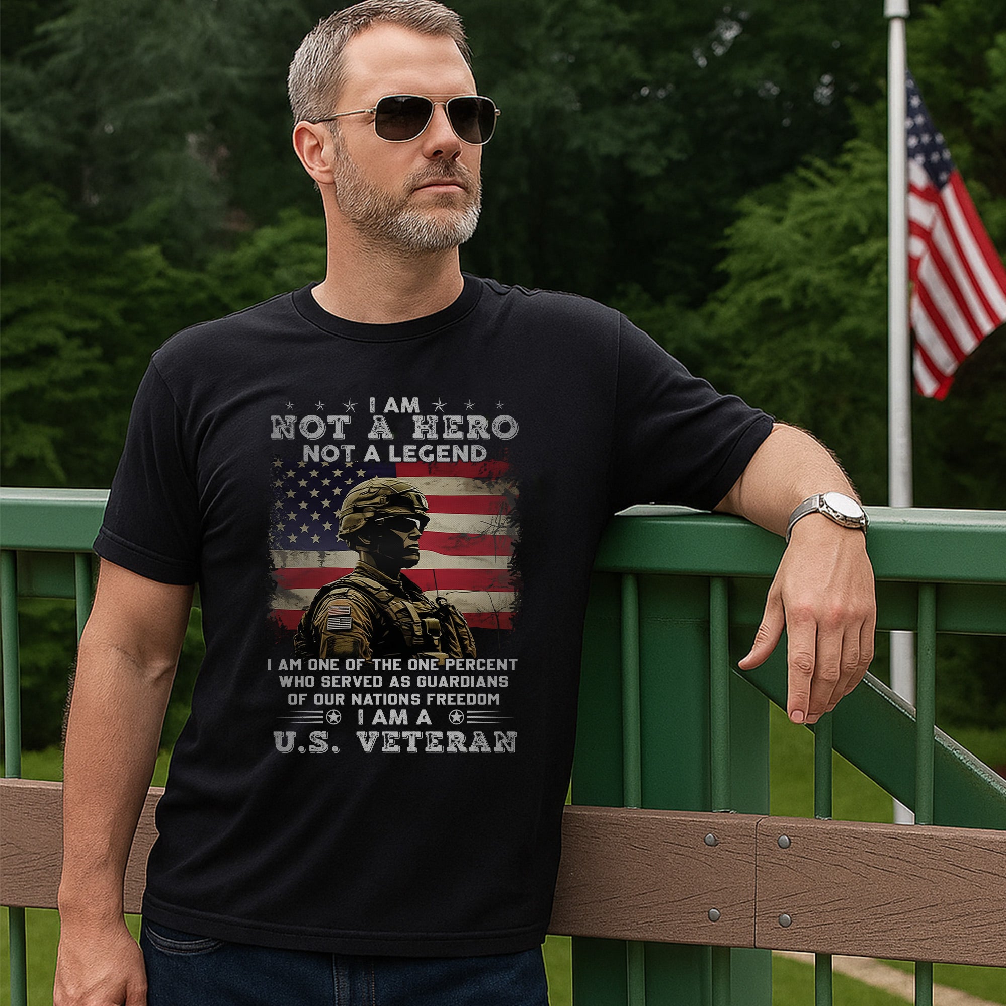 I Am Not a Hero Not a Legend I Am One of the One Percent Who Served I Am a US Veteran T-Shirt