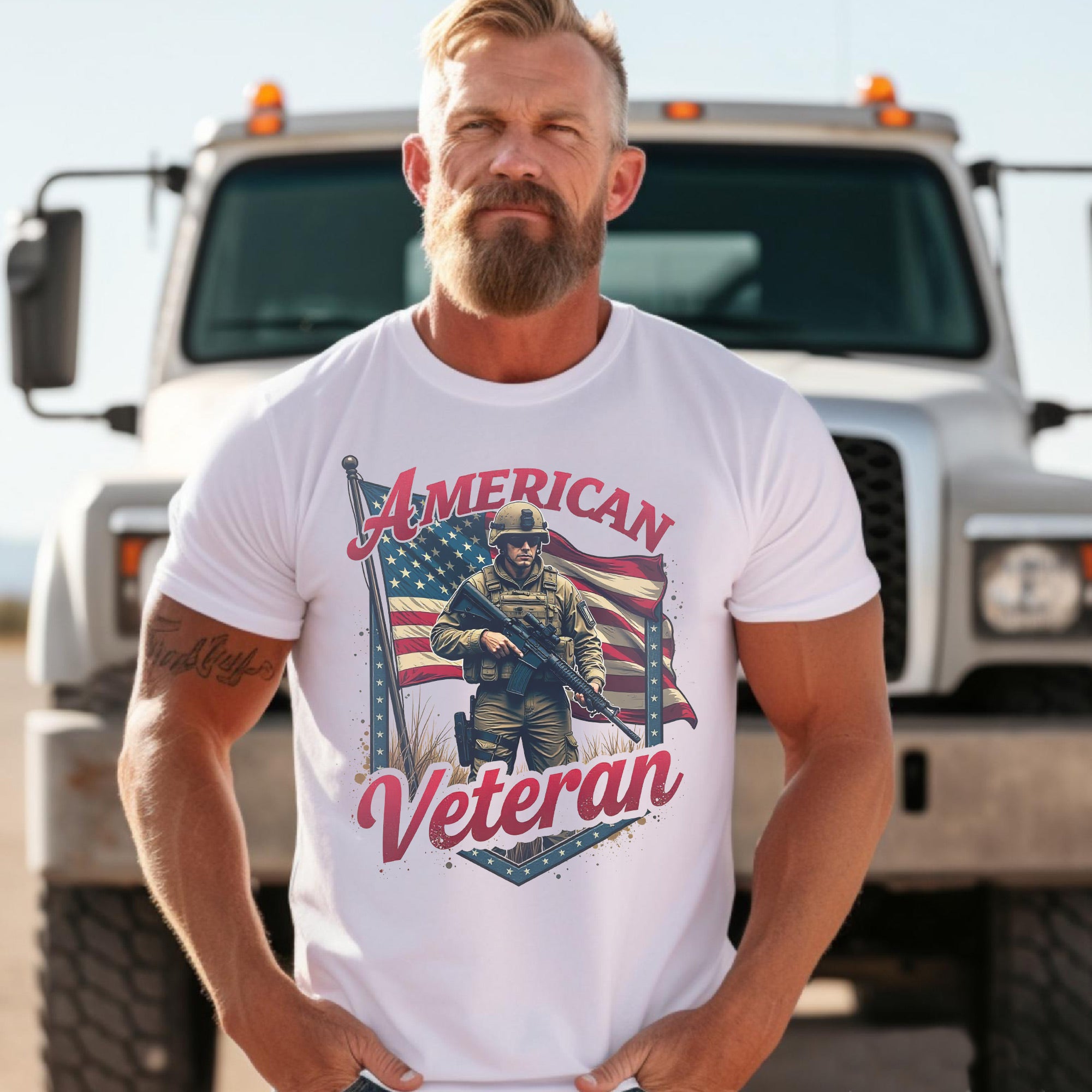 American Veteran US Military Patriotic Pride T-Shirt