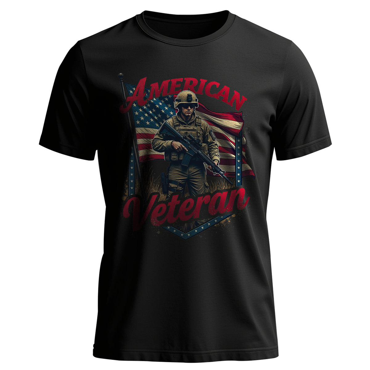 American Veteran US Military Patriotic T-Shirt