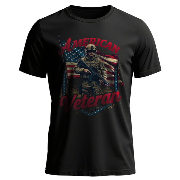 American Veteran US Military Patriotic T-Shirt
