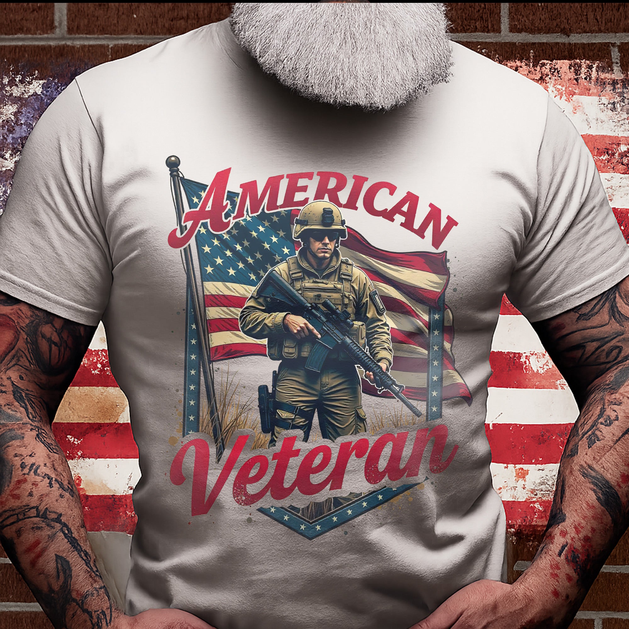 American Veteran US Military Patriotic Pride T-Shirt