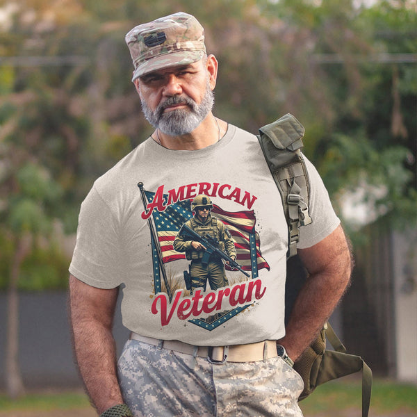 American Veteran US Military Patriotic T-Shirt