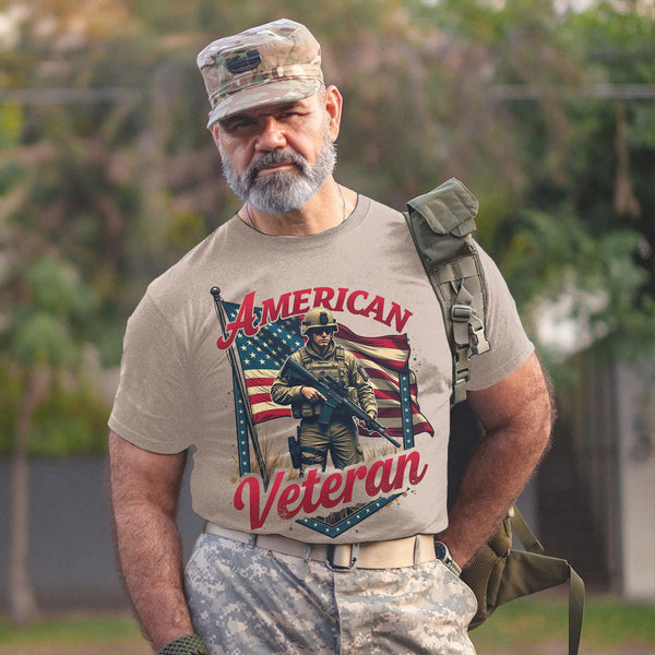 American Veteran US Military Patriotic T-Shirt
