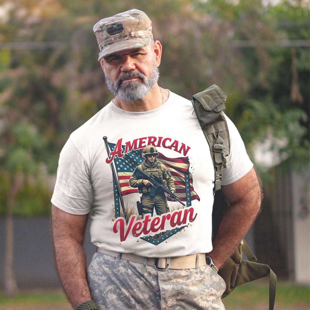 American Veteran US Military Patriotic T-Shirt