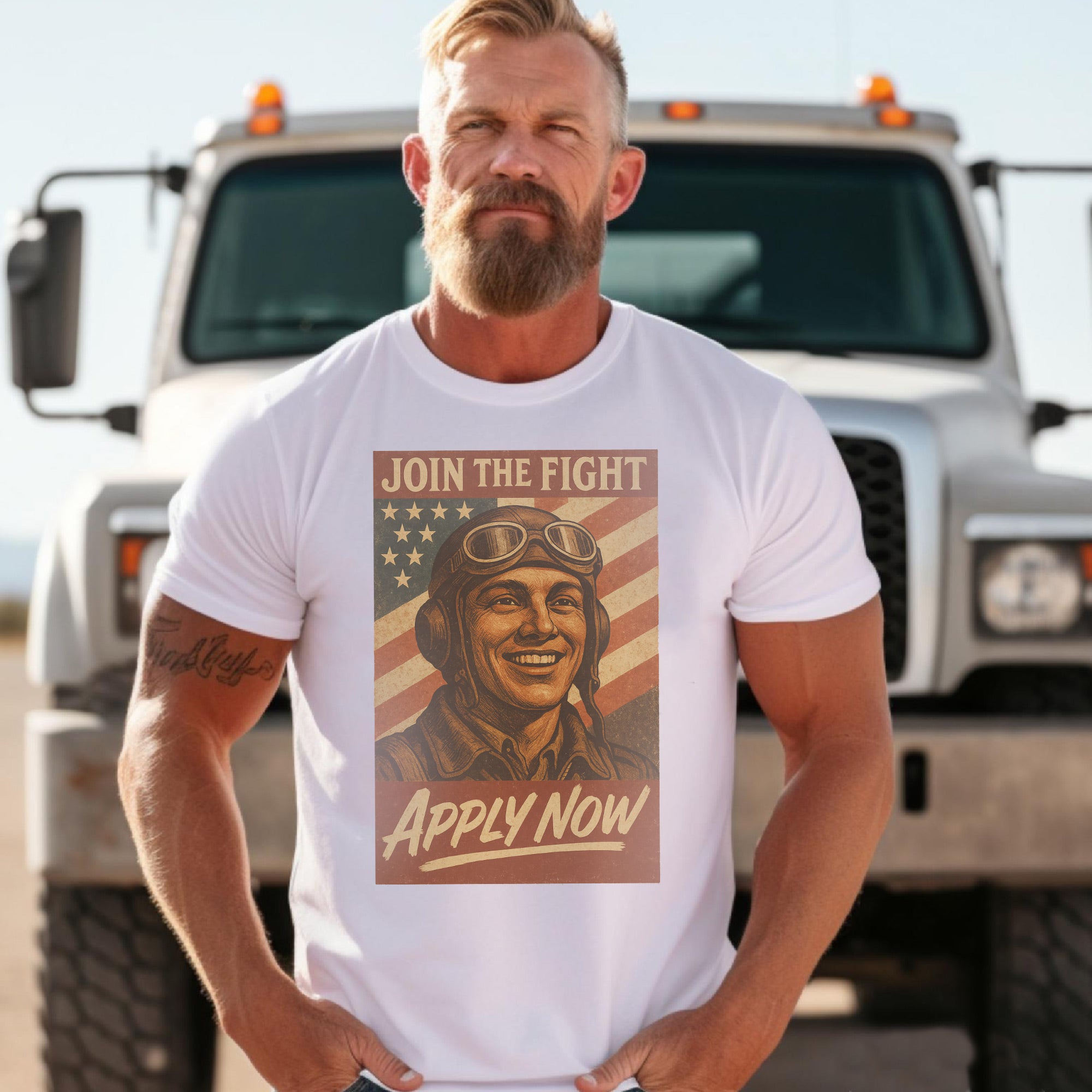Join the Fight Apply Now US Air Force Military Veteran Patriotic Tribute T-Shirt