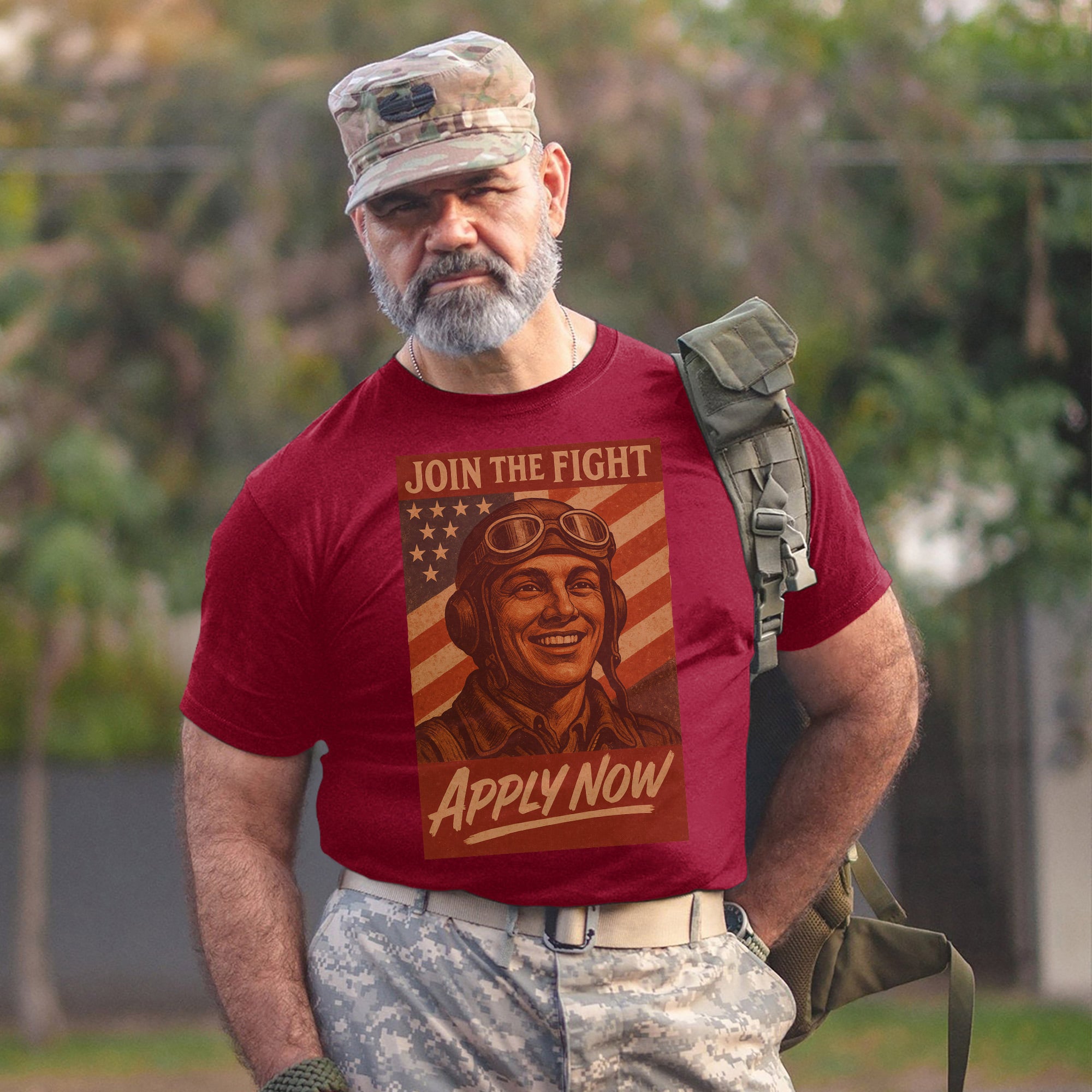 Join the Fight Apply Now US Air Force Military Veteran Patriotic Tribute T-Shirt